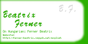 beatrix ferner business card